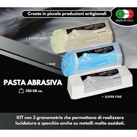 Kit 3 Pâtes Abrasives de Polissage 350 g A-B-C