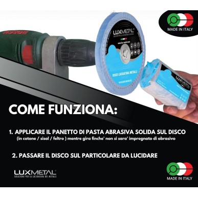 Professionelles A-B-C Poliersystem  Das Lux Metal A-B-C Polierset ist