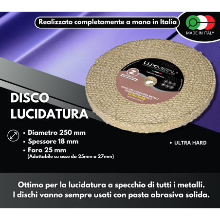 DISCO "Z" SISAL PURO "ULTRA DURO" DIAMETRO 250 MM