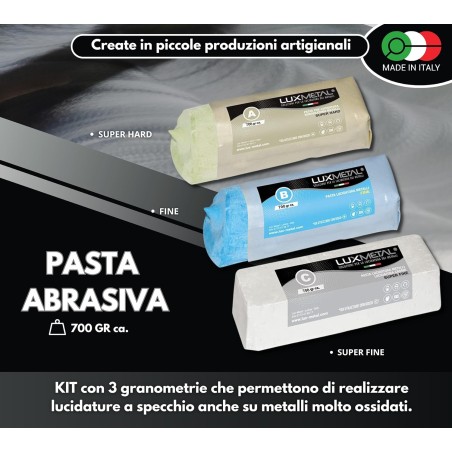 Kit 3 Pâtes Abrasives de Polissage 700 g A-B-C