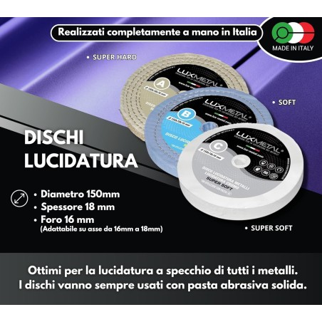 Kit 3 Disques de Polissage 150 mm A–B–C
