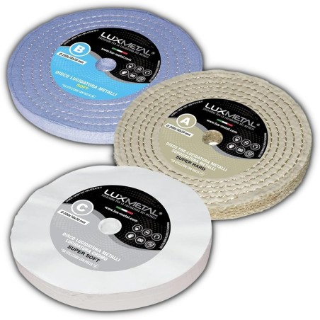 Kit 3 Discos de Pulido 200 mm A–B–C