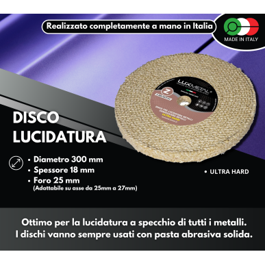 DISCO "Z" SISAL PURA "ULTRA HARD" DIAMETRO 300 MM