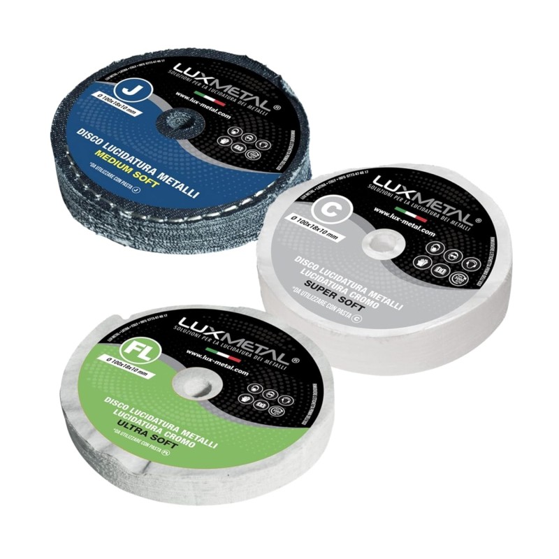 Kit 3 Discos de Pulido 100 mm FL–C–J Kit 3 Discos de Pulido 100 mm FL–C–J