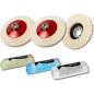 Kit 2 Disques Feutre 100 mm M14 + Lamellaire 115 mm + 3 Pâtes Abrasives 250 g