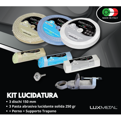 Kit Lucidatura Metalli 150 mm + Supporto – Acquista