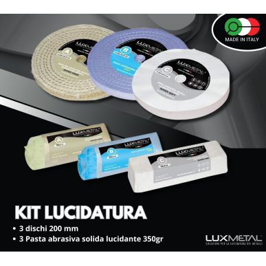 Kit Lucidatura Metalli 200 mm 3 Fasi – Scopri Ora