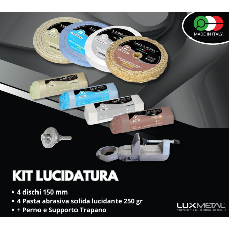 KIT 03/150 LUCIDATURA METALLI + SUPPORTO TRAPANO IN ALLUMINIO