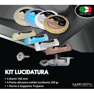 KIT 03/150 Lucidatura Metalli + Supporto – Scopri