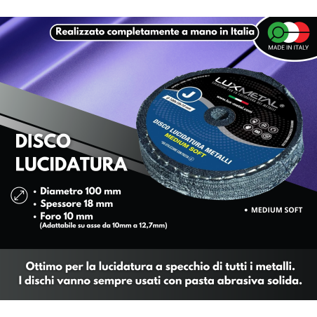 JEANS DE ALGODÓN DISCO "J" "MEDIO SUAVE" DIÁMETRO 100 MM