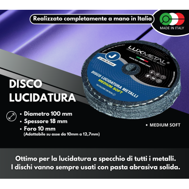 DISCO "J" COTONE JEANS "MEDIUM SOFT" DIAMETRO 100 MM