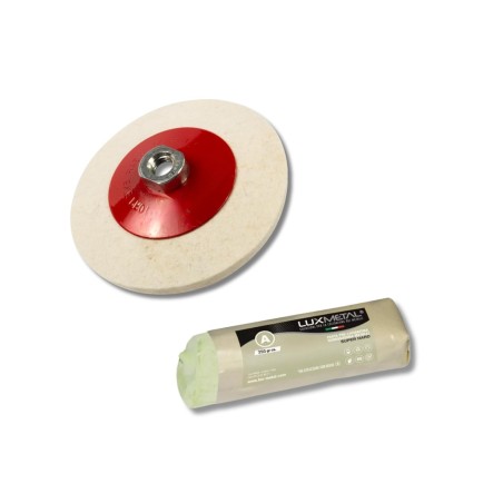 Kit Pre Pulido Metales | Pasta Hard + Fieltro