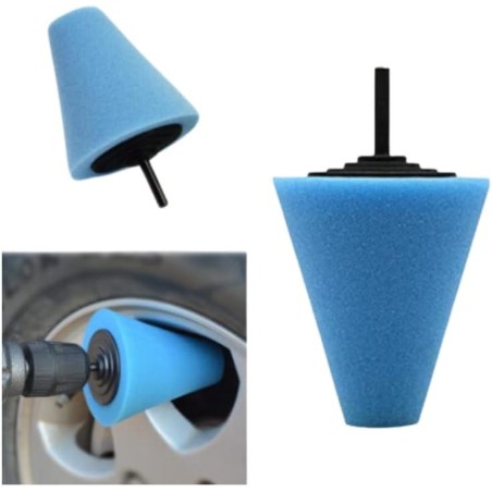 Kit de 3 conos de pulido de espuma memory para taladro