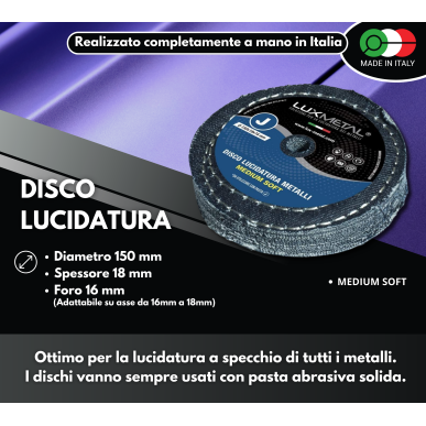 DISCO "J" COTONE JEANS "MEDIUM SOFT" DIAMETRO 150 MM