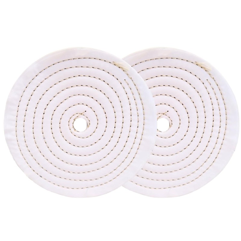2 Cotton Polishing Discs 200 mm Bore 20 mm