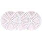 3 Dischi Lucidatura Cotone 200mm Foro 16mm