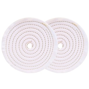 2 disques de polissage en coton 200 mm alésage 16 mm