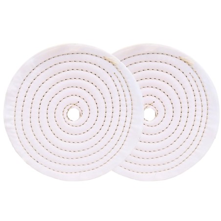 2 disques de polissage en coton 200 mm alésage 16 mm