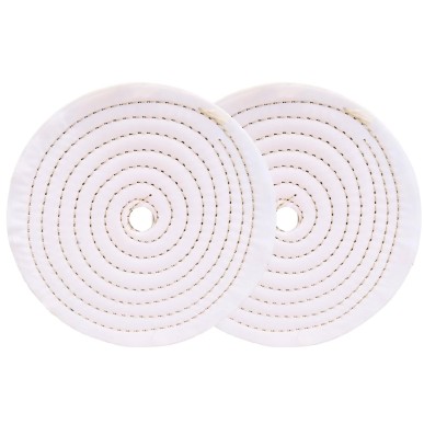 2 disques de polissage en coton 200 mm alésage 16 mm