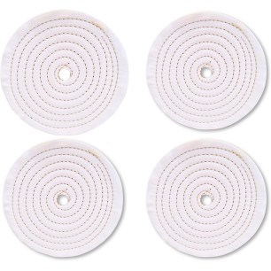 4 disques de polissage en coton 200 mm alésage 16 mm