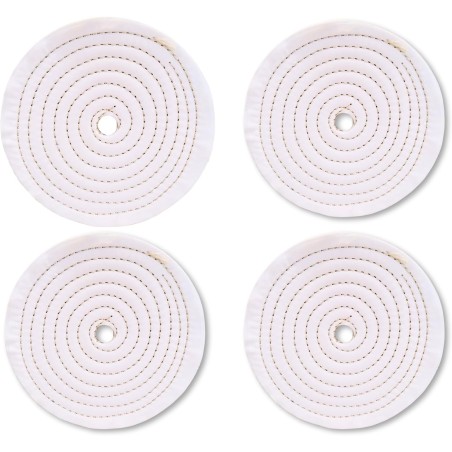 4 disques de polissage en coton 200 mm alésage 16 mm