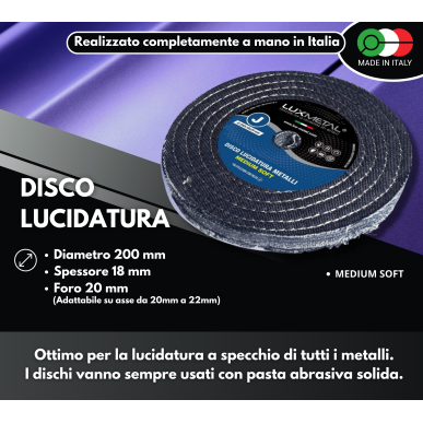 DISCO "J" COTONE JEANS "MEDIUM SOFT" DIAMETRO 200 MM