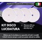 4 disques de polissage en coton 150 mm alésage 12,7 mm
