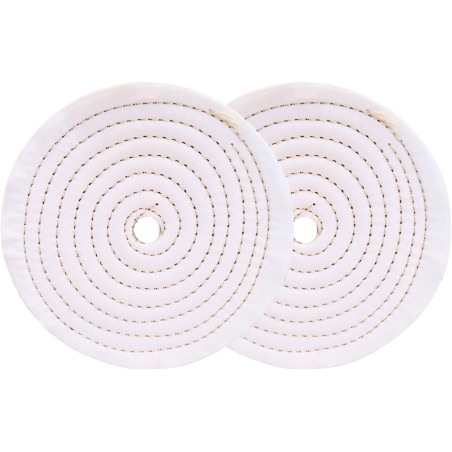 2 Dischi Lucidatura Cotone 150mm Foro 12,7mm