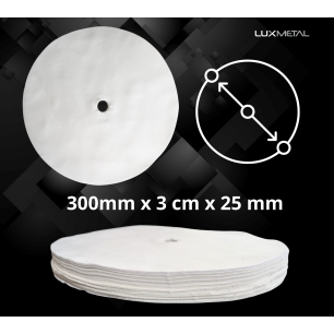 Disques Coton 300 mm Alésage 25 mm en Feuilles au Kg