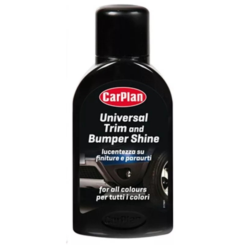 CarPlan Universal Trim & Bumper Shine 375ml – Cire Rénovatrice Pare-chocs et Plastiques Extérieurs