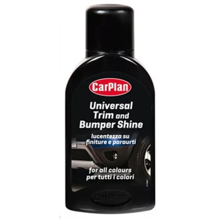 CarPlan Universal Trim & Bumper Shine 375ml – Cire Rénovatrice Pare-chocs et Plastiques Extérieurs