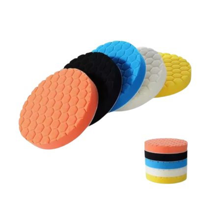 Car Polishing Pad Kit 80mm – 5pcs Hook & Loop Foam Pads for Drill & Polisher