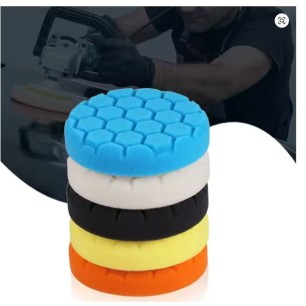 Car Polishing Pad Kit 80mm – 5pcs Hook & Loop Foam Pads for Drill & Polisher