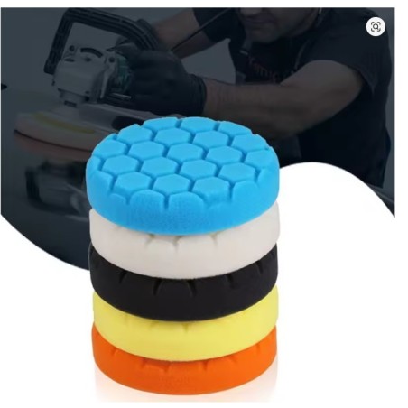 Kit Almohadillas Pulido Auto 80mm – Set 5 Esponjas Autoadhesivas