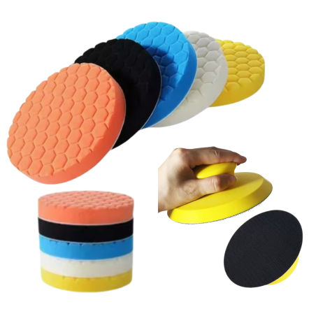 Kit Tampones Pulido Auto 150mm Profesional