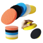 Set 5 Esponjas Autoadhesivas para Taladro y Pulidora + Soporte 150mm con Empuñadura Manual Velcro