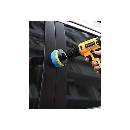 Kit Tampones Pulido Auto 80mm con Plato M14 – Set 5 Esponjas Autoadhesivas para Pulidora