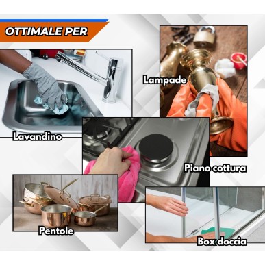 Chrome Alluminium Polish 250gr e 2 Coni Tamponi Lucidatura