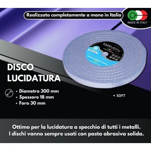 DISCO B COTONE TRAPUNTATO "SOFT" DIAMETRO 300 MM FORO 30 BLU