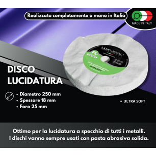 DISQUE "FL" FLANELLE "ULTRA DOUX" DIAMÈTRE 250 MM TROU 25 MM