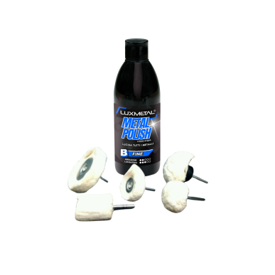 Kit de polissage pour acier, aluminium, chrome, chrome, 2 champignons