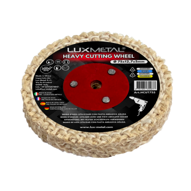 Disco sisal heavy 75 mm mandril cónico