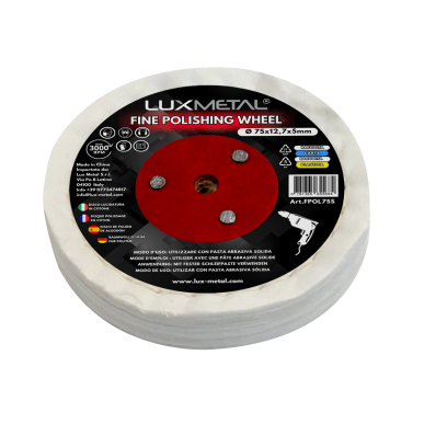 Disco algodón cosido fino 75 mm mandril cónico