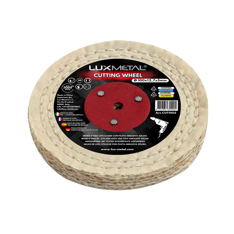 Disco de Pulido de Sisal 100 mm para Mandril Cónico Disco de Pulido de Sisal 100 mm para Mandril Cónico