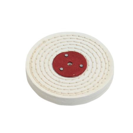 Disco de Algodón Cosido Fino para Pulido de Metales 100x12,7x5 mm para Mandril Cónico