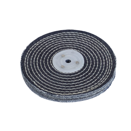 Disco in Cotone Jeans 150 x 12,7 x 10 mm per Attacco Mandrino Conico per Mola Smerigliatrice e Trapano
