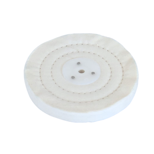 Disco Algodón Cosido Fino para Pulido de Metales 150x12,7x10 mm Mandril Cónico Taladro Pulidora Amoladora