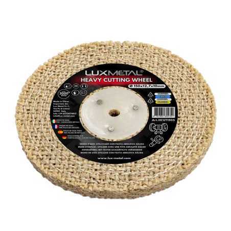Heavy Sisal Baumwoll Polierscheibe 150 mm Kegelmandrel
