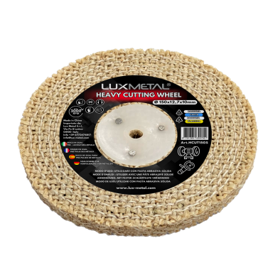Disco heavy sisal algodón 150 mm mandril cónico