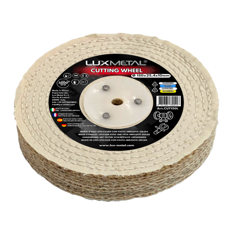 Sisal Baumwoll Polierscheibe 150 x 25,4 x 10 mm Kegelmandrel